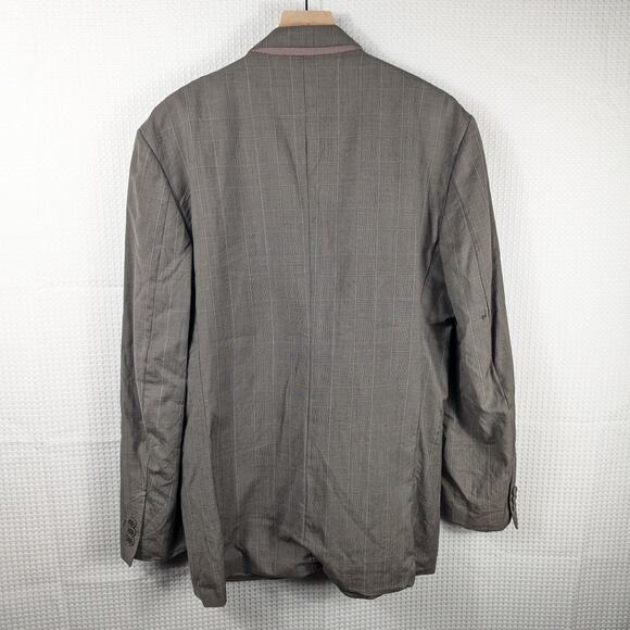 Studio 0001 by Ferre 42L Wool Blazer Men Made in Italy Glen Plaid Vintage - Picture 2 of 8